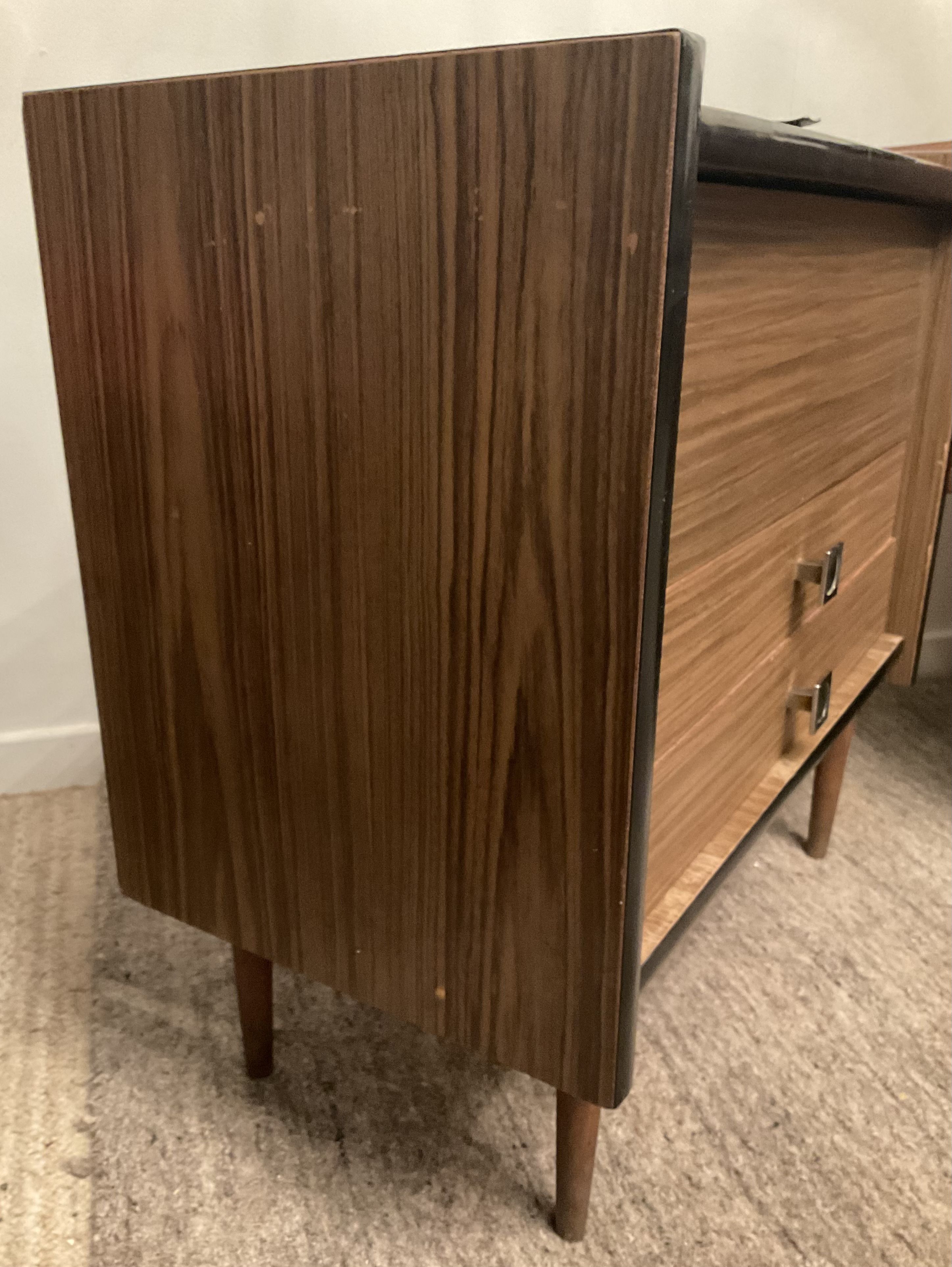 Meuble d’entrée vintage en formica années 70