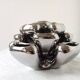 Vintage Vase • Alien • Chrome Ceramic • Post Space Age • 1980