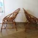 Fauteuils en rotin pour enfants, années 80