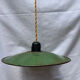 Old green and white enamelled sheet metal suspension