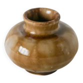 Small ceramic vase, light brown, 1970.