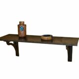 Cast iron and blue stone wall console, France, 1950s