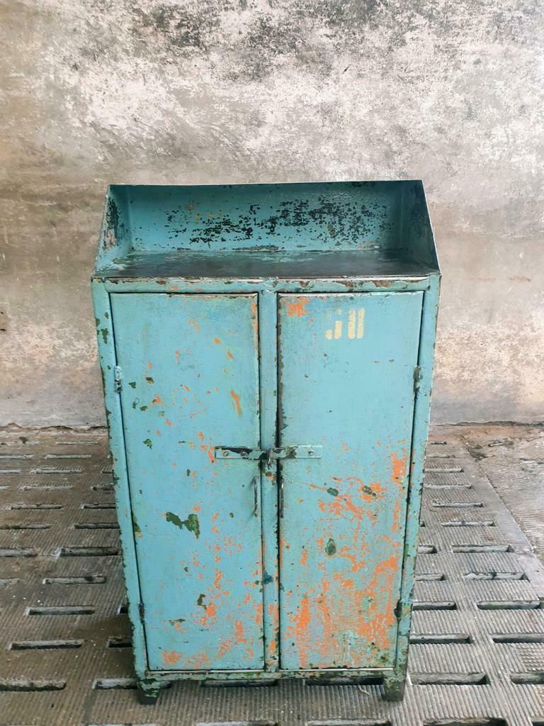 Old cabinet iron sideboard blue