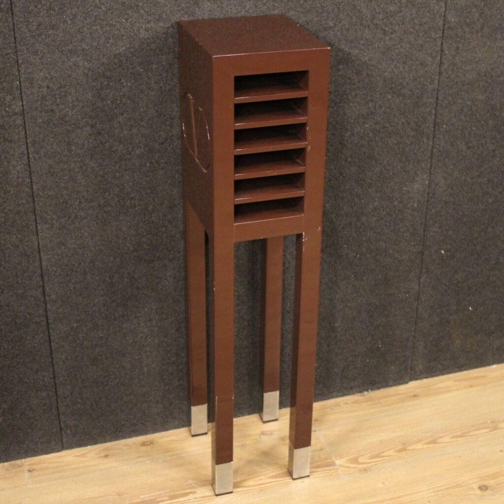 Lacquered wood side table