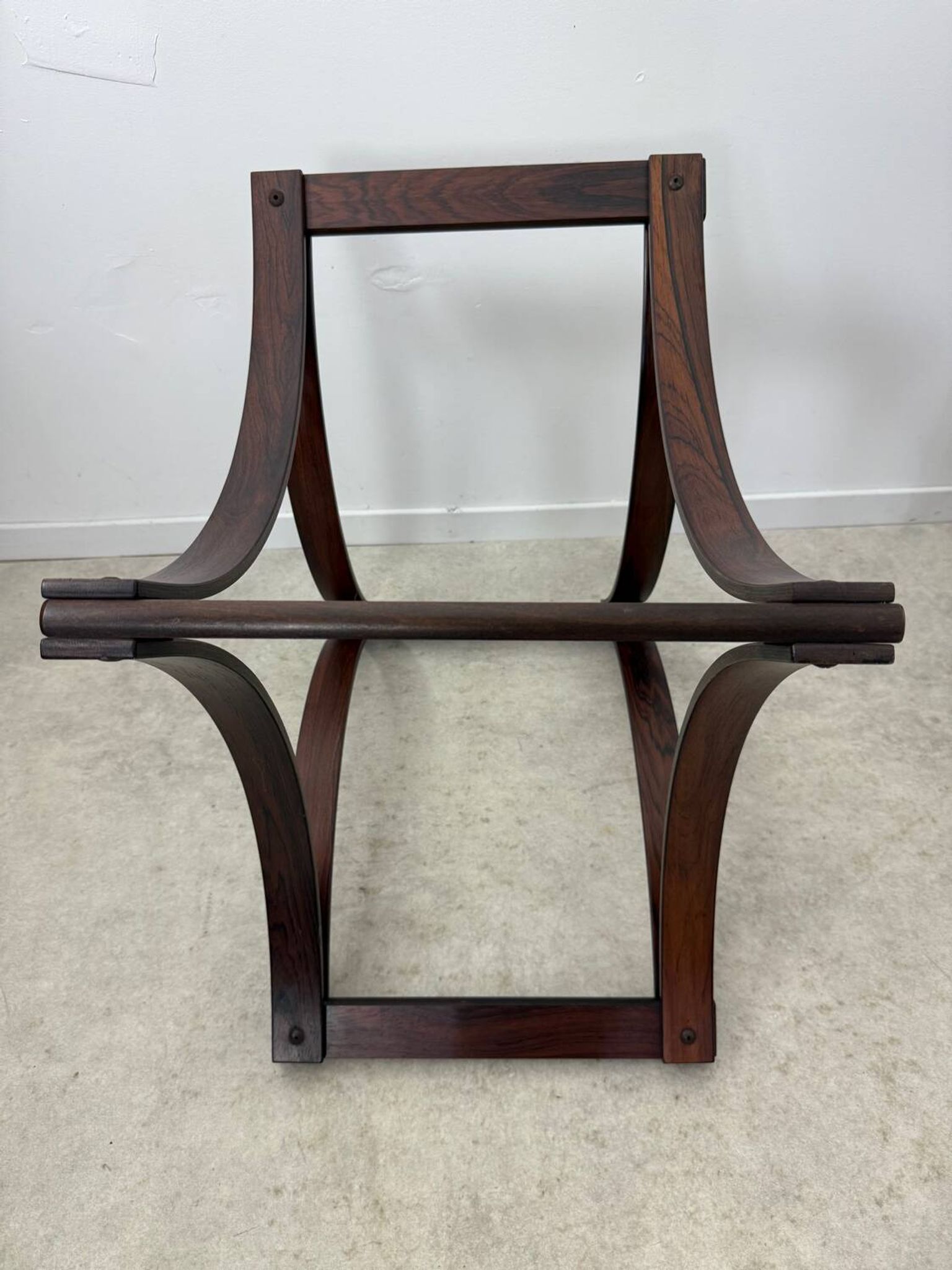 Antique rosewood coffee table with glass top designed by Ingmar Relling for Westnofa, vintage 70s