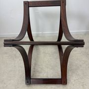 Antique rosewood coffee table with glass top designed by Ingmar Relling for Westnofa, vintage 70s