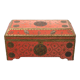 Oriental velvet chest brass decoration, 1960s