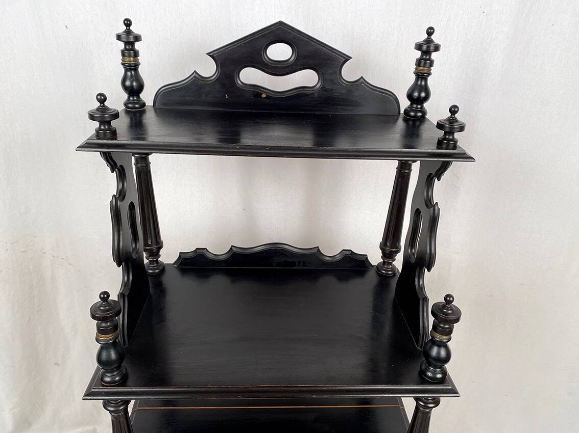 Meuble à partitions Napoléon III en bois noirci