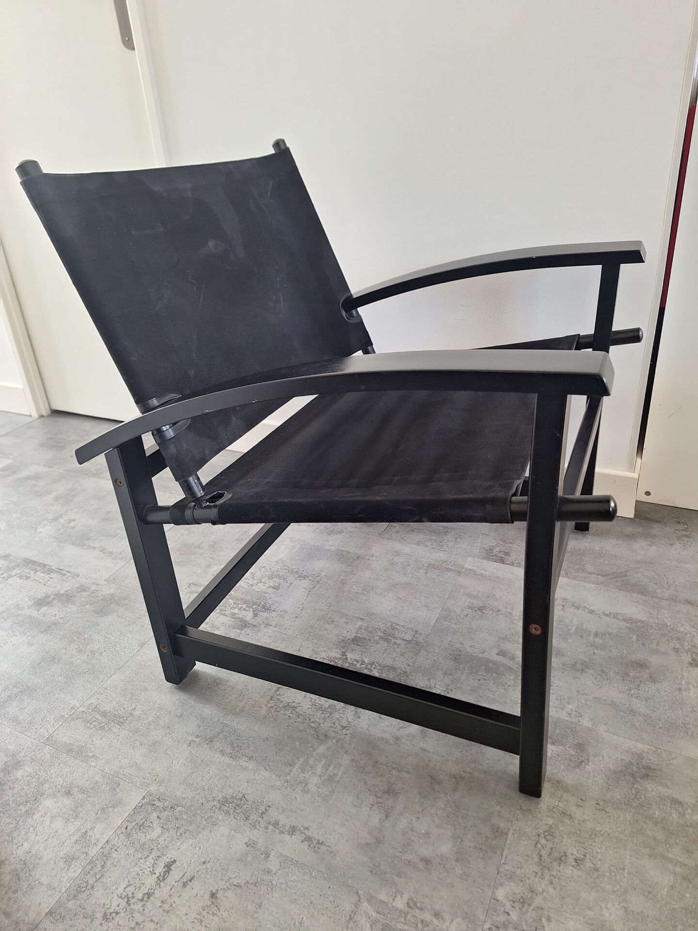 Pair of vintage "safari" style armchairs published by Hyllinge Møbler.