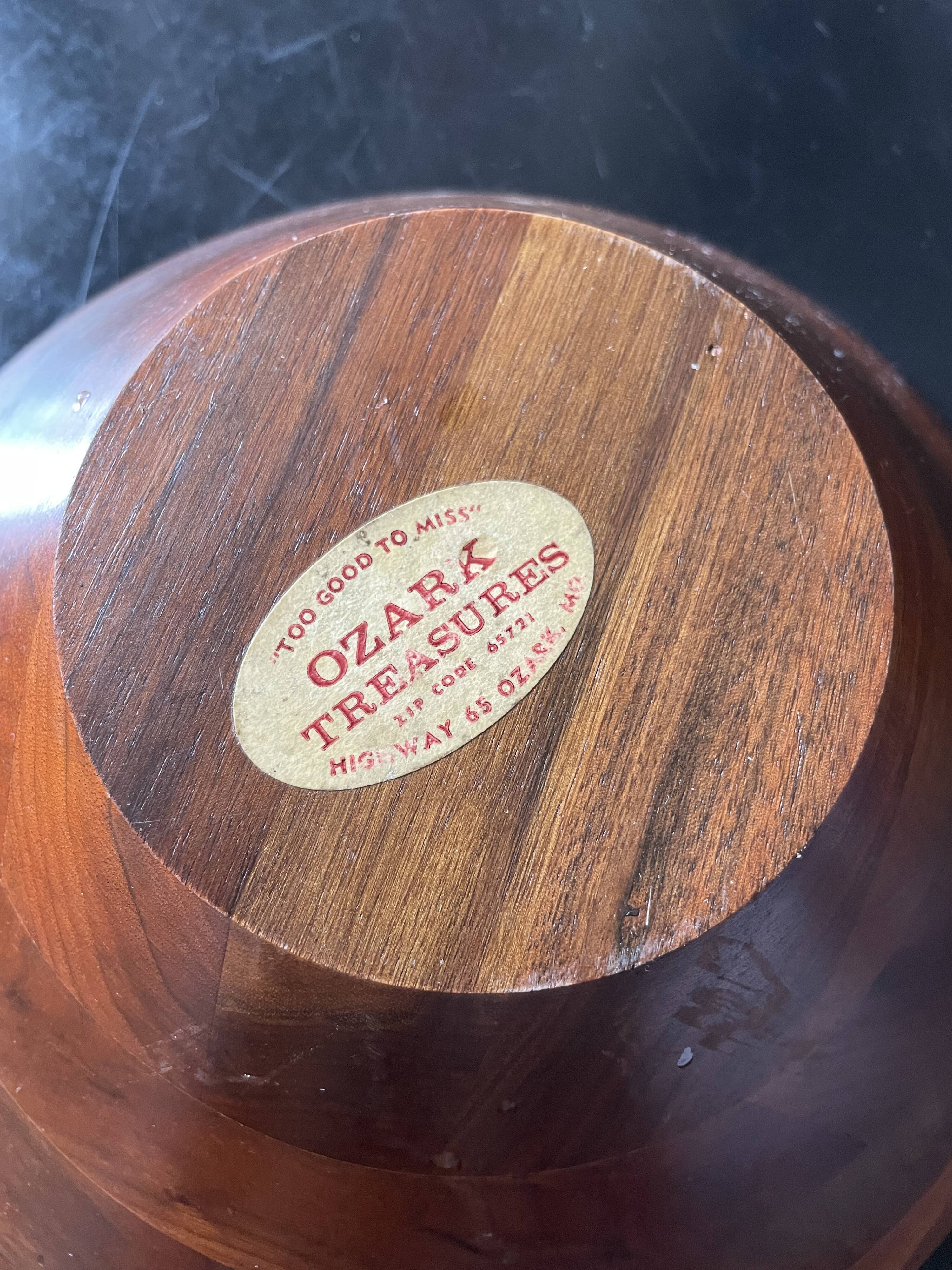 American walnut dish 60s