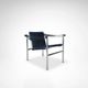 LC1 blue and black ponyskin armchair by Le Corbusier et al for Cassina 1990