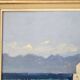 Tableau Huile sur Carton Paysage Grèce Marine - Signé René Marie Dujardin