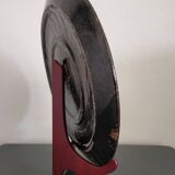 Glazed terracotta dish from Dauphiné signed AM Faure 1953