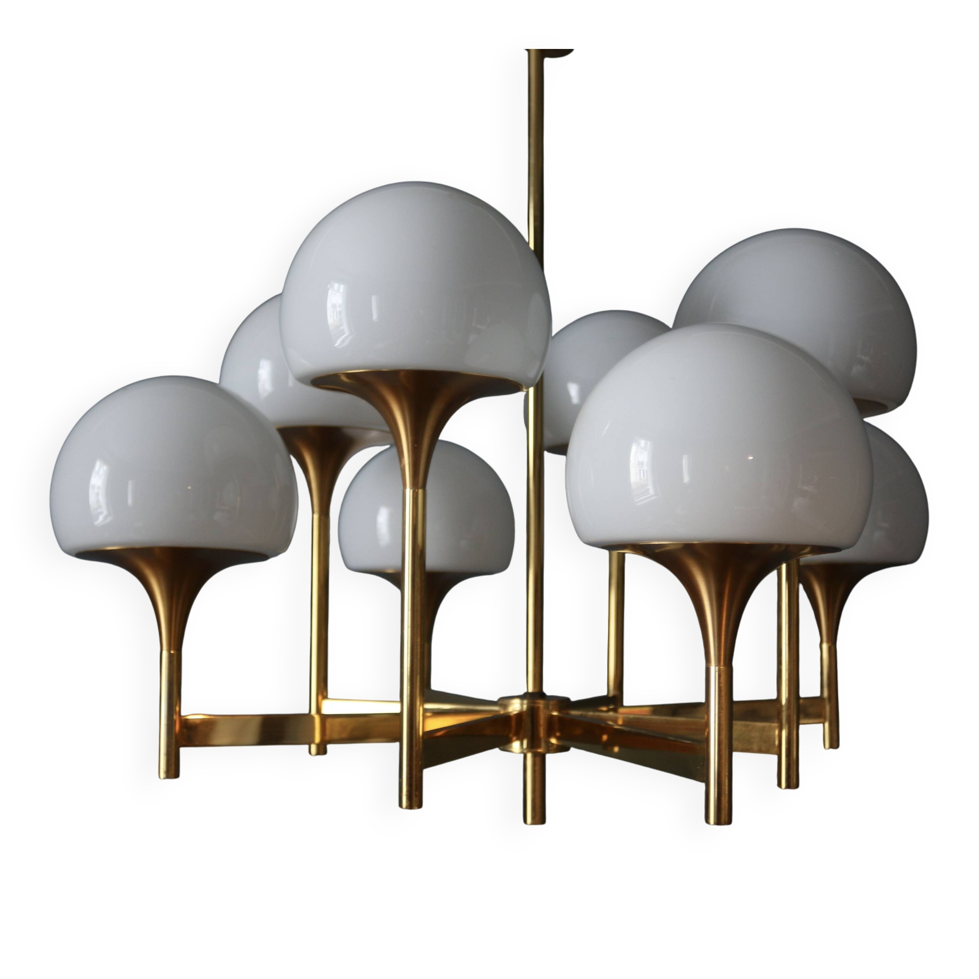 Vintage designer pendant light Gaetano Sciolari 1970