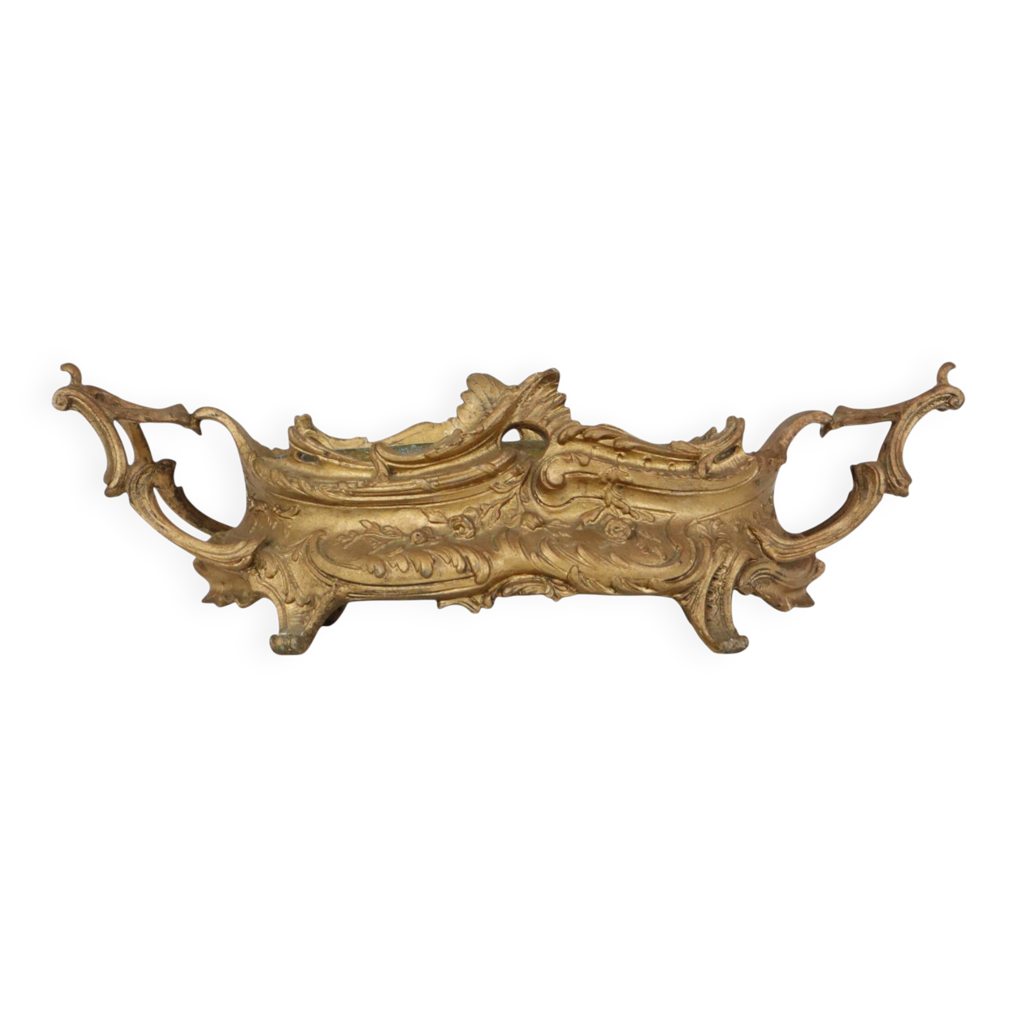 Rococo-style gold-colored jardinière/flower planter, early 20th century.