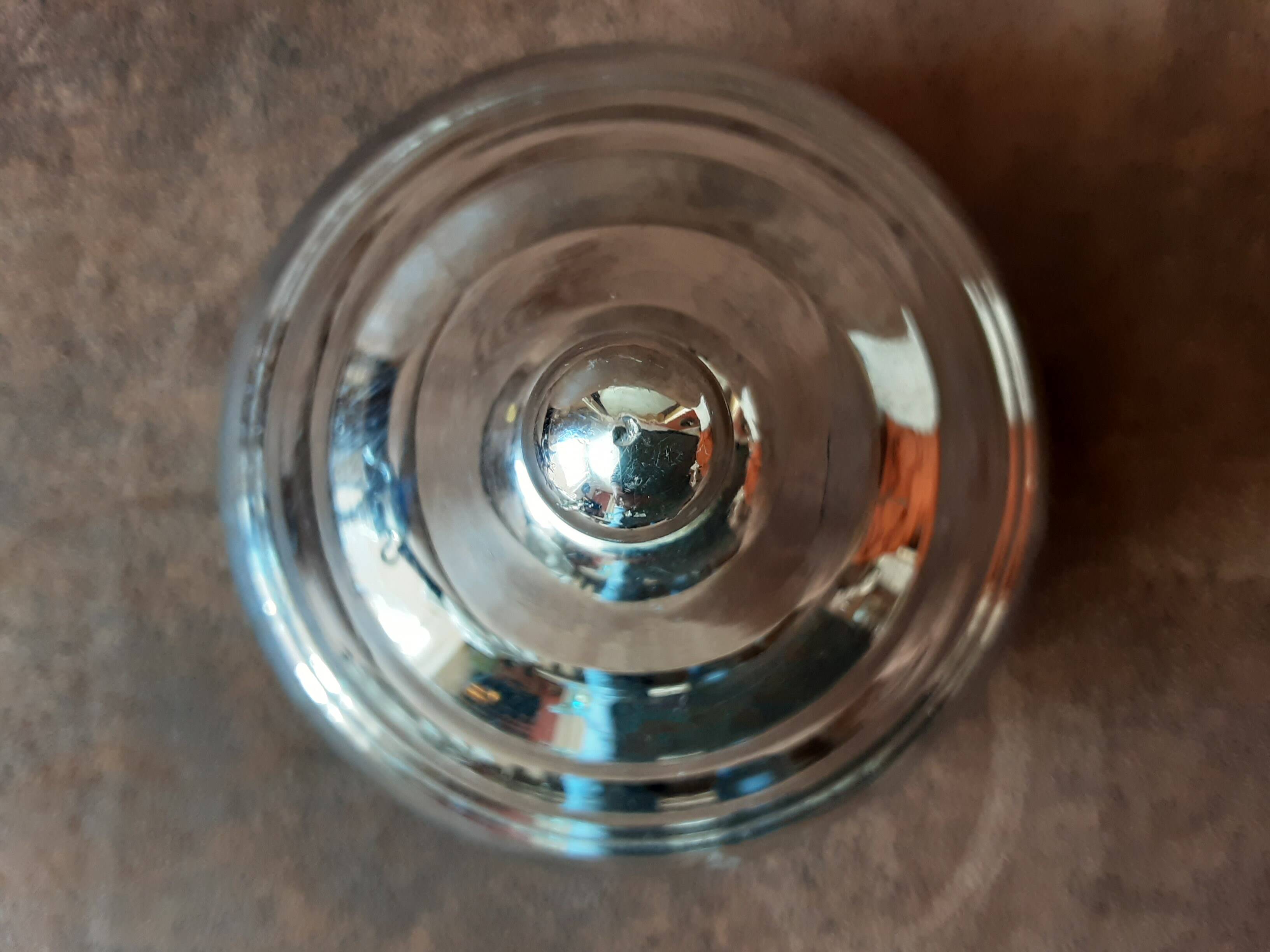 Vintage stainless steel sugar bowl