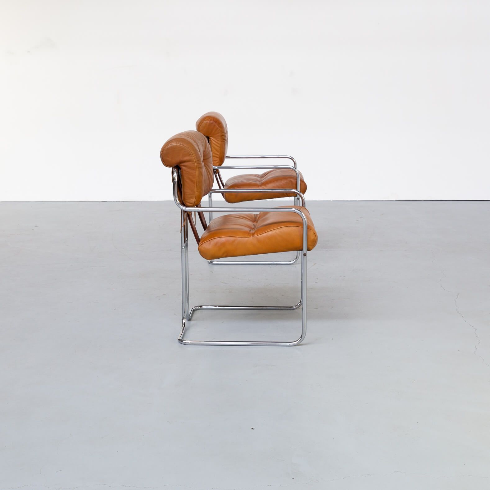 70s Guido Faleschini Tucroma Dining Chairs for i4 Mariani set/2