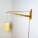 Large Rosewood Swivel-Arm Wall Lamp, Sweden 1950S