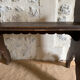 Small brutalist wooden bench
