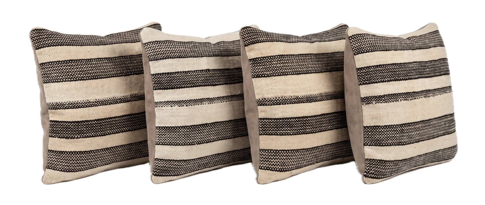 Set of 4 vintage kilim cushion covers 57x59 cm