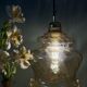 Vintage amber glass suspension globe