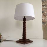 Lampe art déco palissandre sculpté