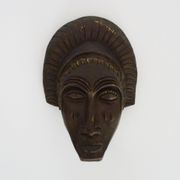 African style terracotta mask signed Siki