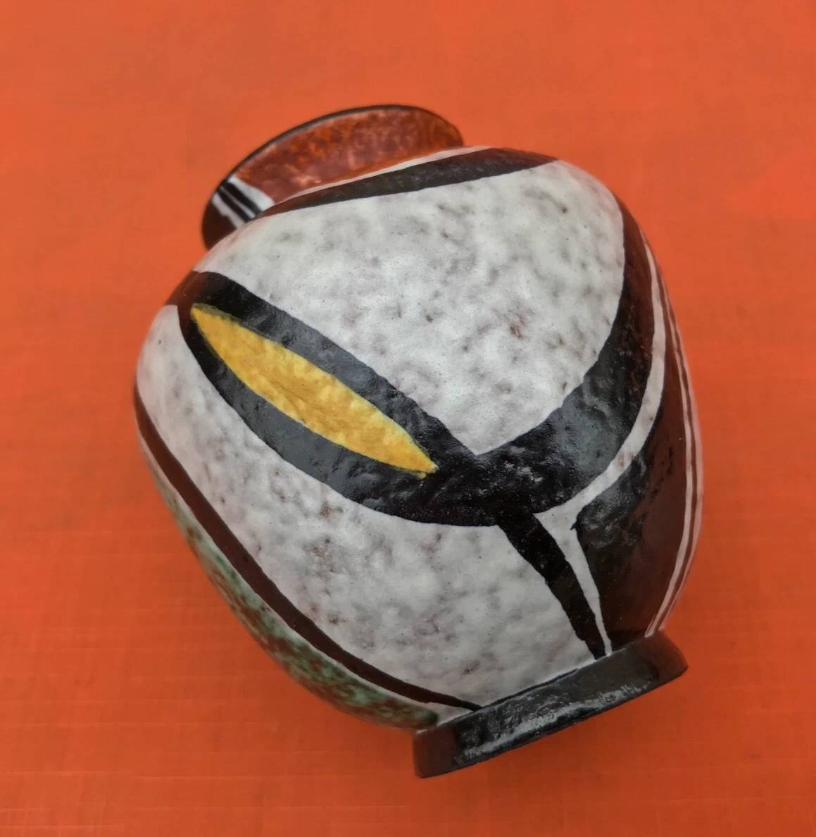 1950s Milano Vase  Geometric Decor