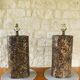 Pair of Brutalist table lamps by Irv Bramberg, 1960s