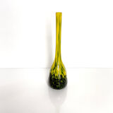 Vase / Soliflore en pâte de verre jaune – Début XXe