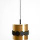 1960s Space Age pendant lamp by Doria, made of copper-anodized aluminum