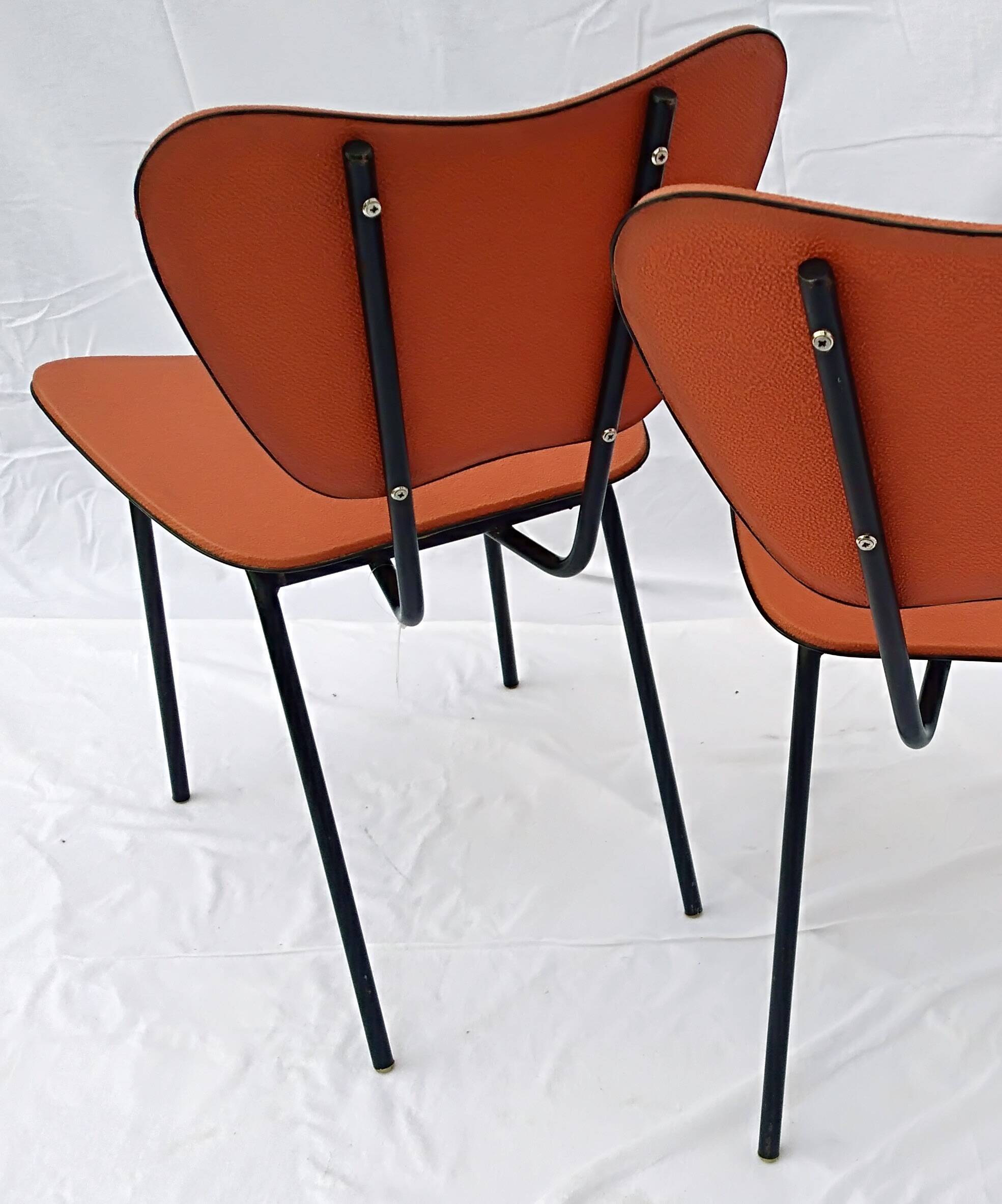 Pair of 60s chairs with skai covering