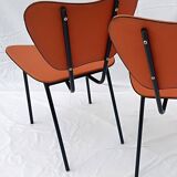Pair of 60s chairs with skai covering