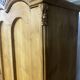 Large country pine bonnetière with carved details.