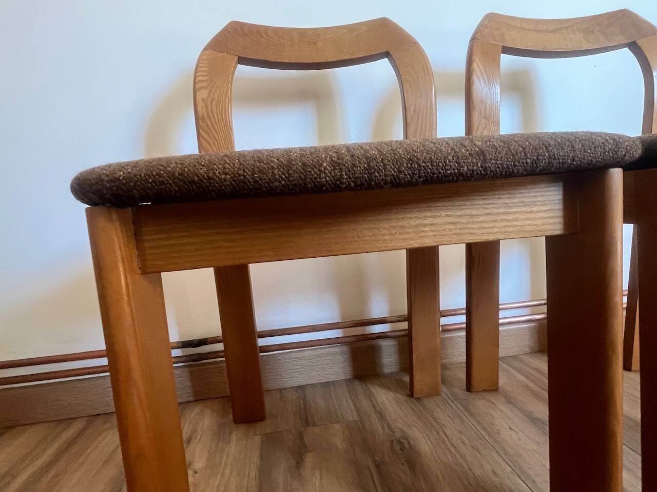 2 wooden chairs