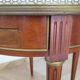 Bouillotte side table - mahogany veneer - white marble - Louis XVI - 1950