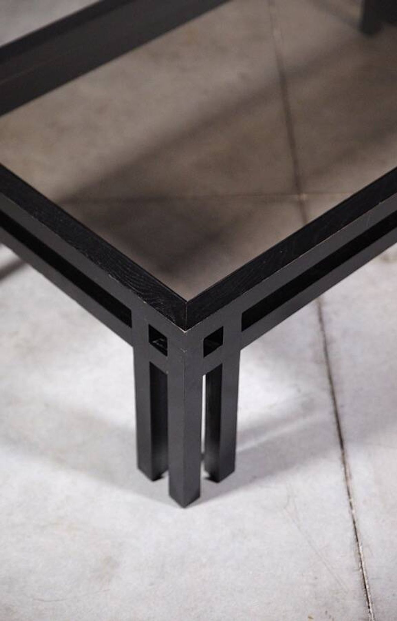 Wood and glass coffee table by Jean-Michel Wilmotte