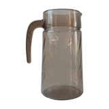 Smoked glass pitcher 70s