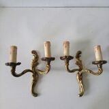 Paire d'appliques en bronze 2 feux -Style baroque