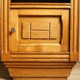 1930 bedside table in oak & black marble