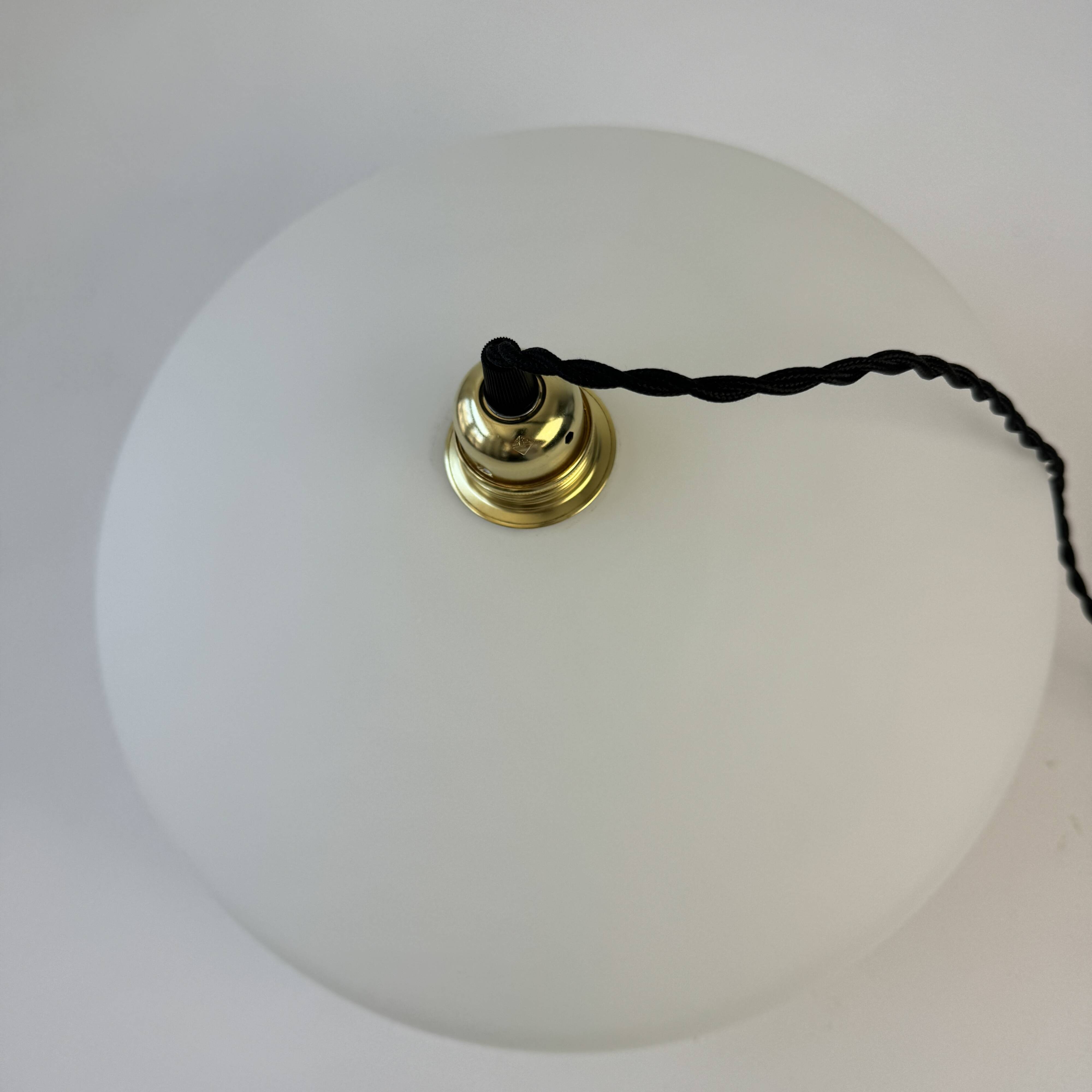 Large old opaline suspension xl 35 cm vintage