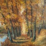 Oil on Panel B. RABEL Autumn Landscape