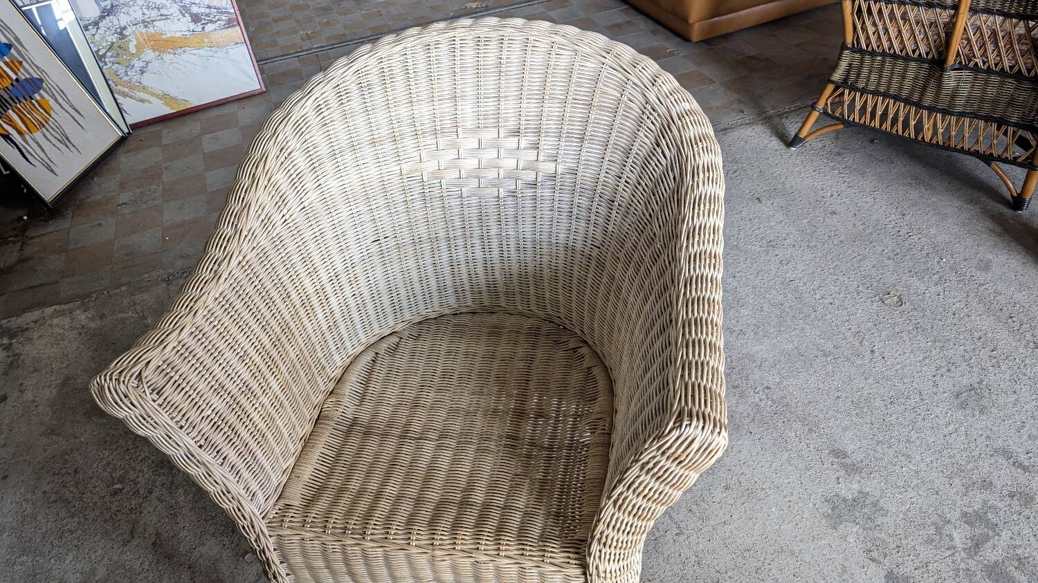 Vintage rattan lounge