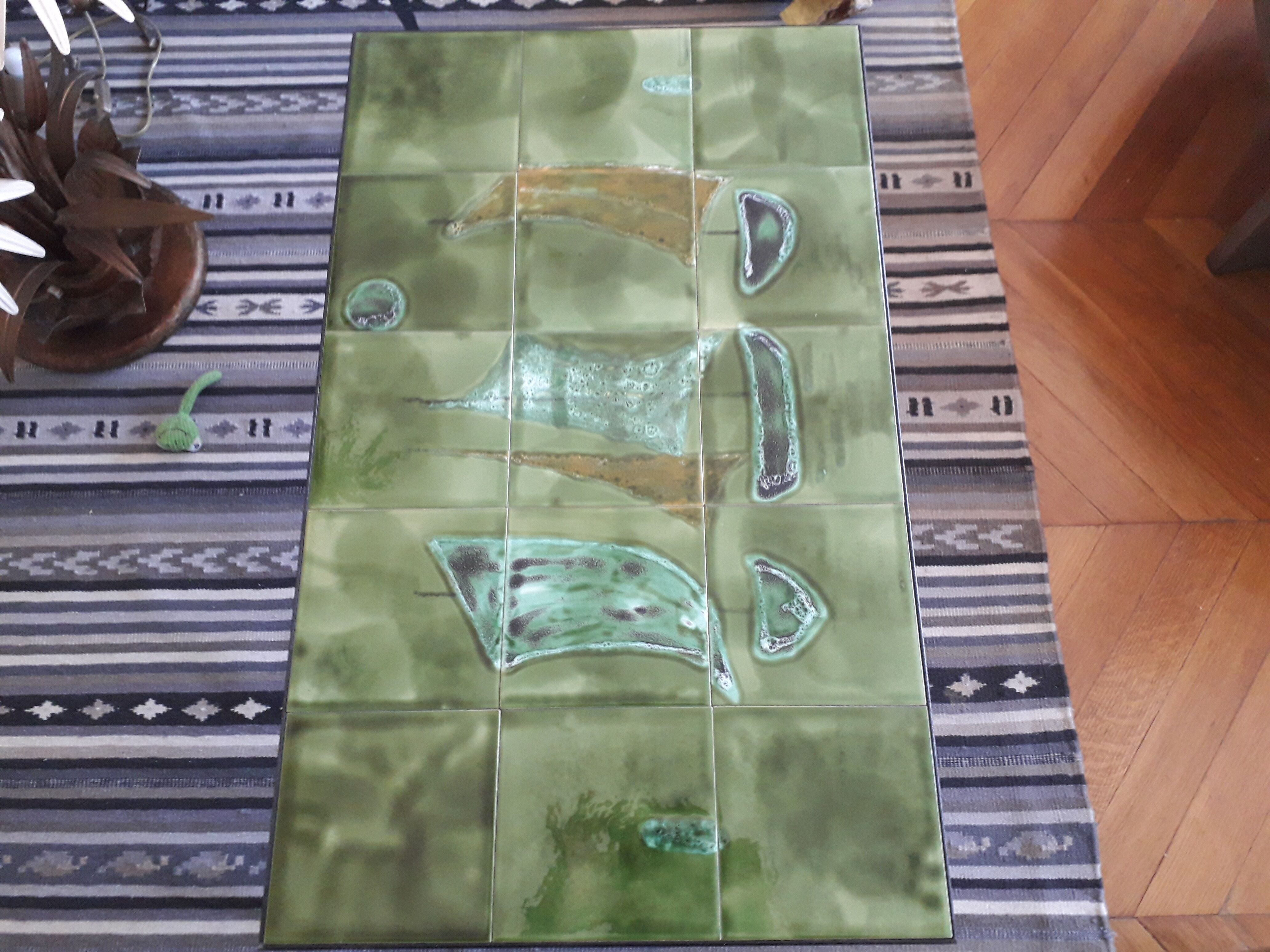 Rectangular ceramic coffee table Vallauris