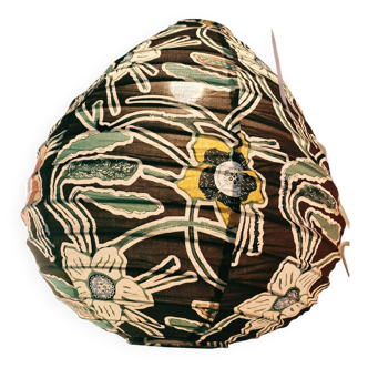 Small printed fabric pendant light