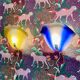 Pair of glass wall lights, Scandinavian design, 1950s.