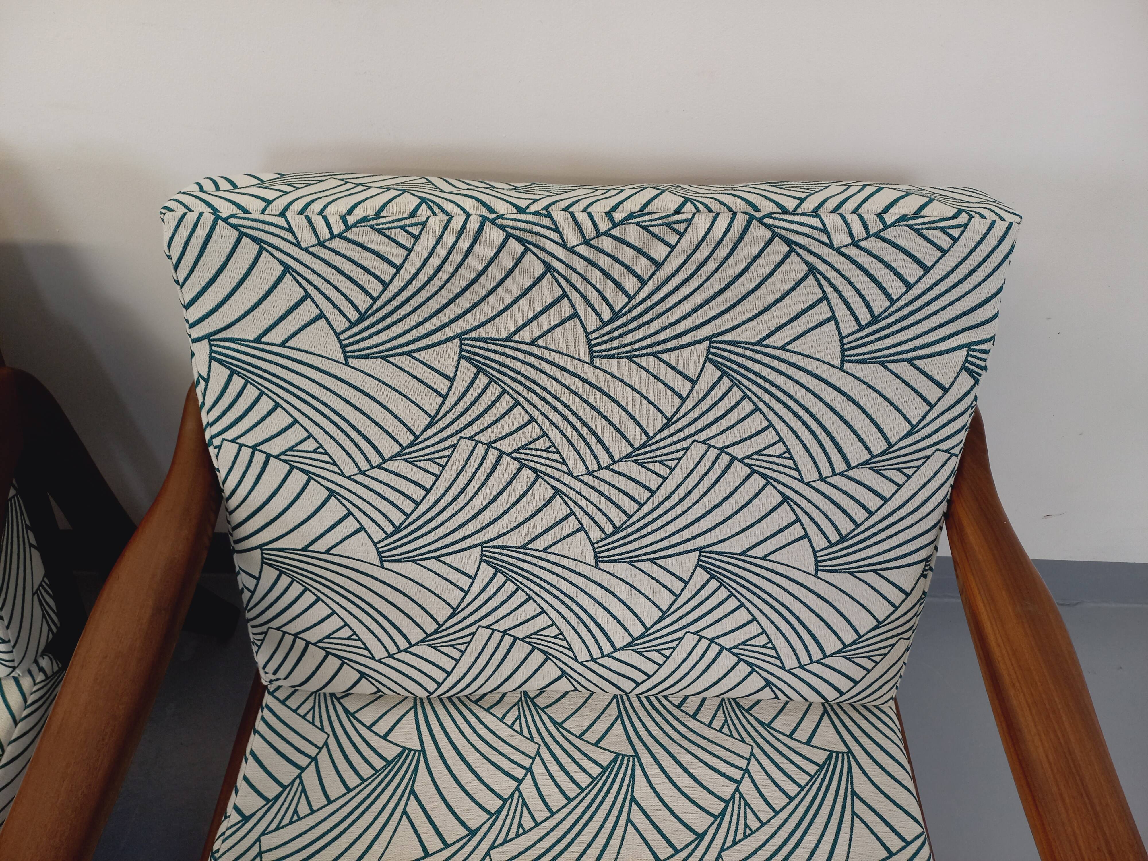 Pair of vintage Scandinavian Arne Wahl Iversen armchairs for Komfort teak