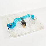 Grand et rare plafonnier en verre de Murano, conçu par Toni Zuccheri pour VeArt, Italie, années 1970.