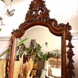 Vintage carved wooden mirror 110x58