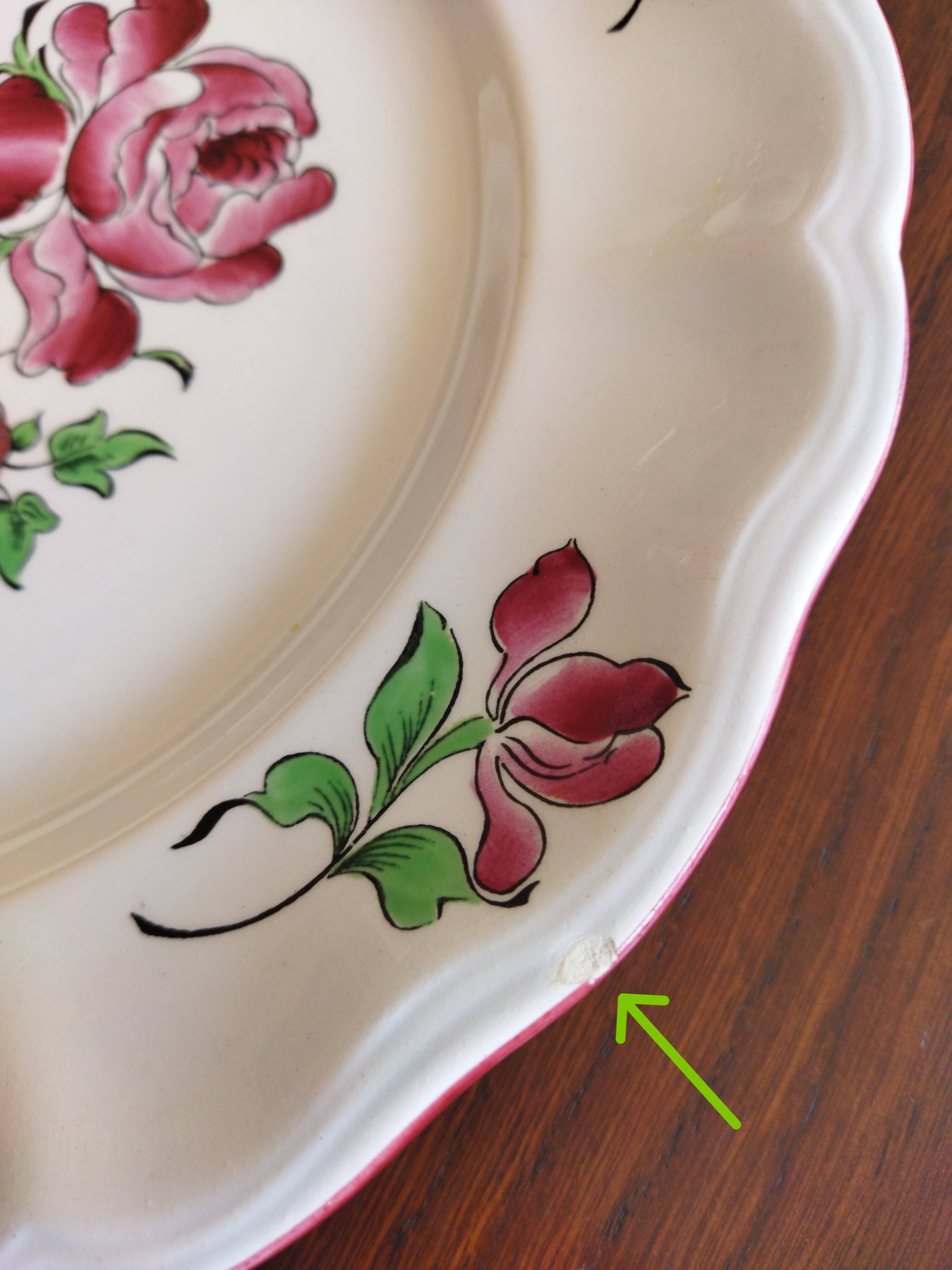 4 assiettes plates "Réverbère fin" KG Lunéville